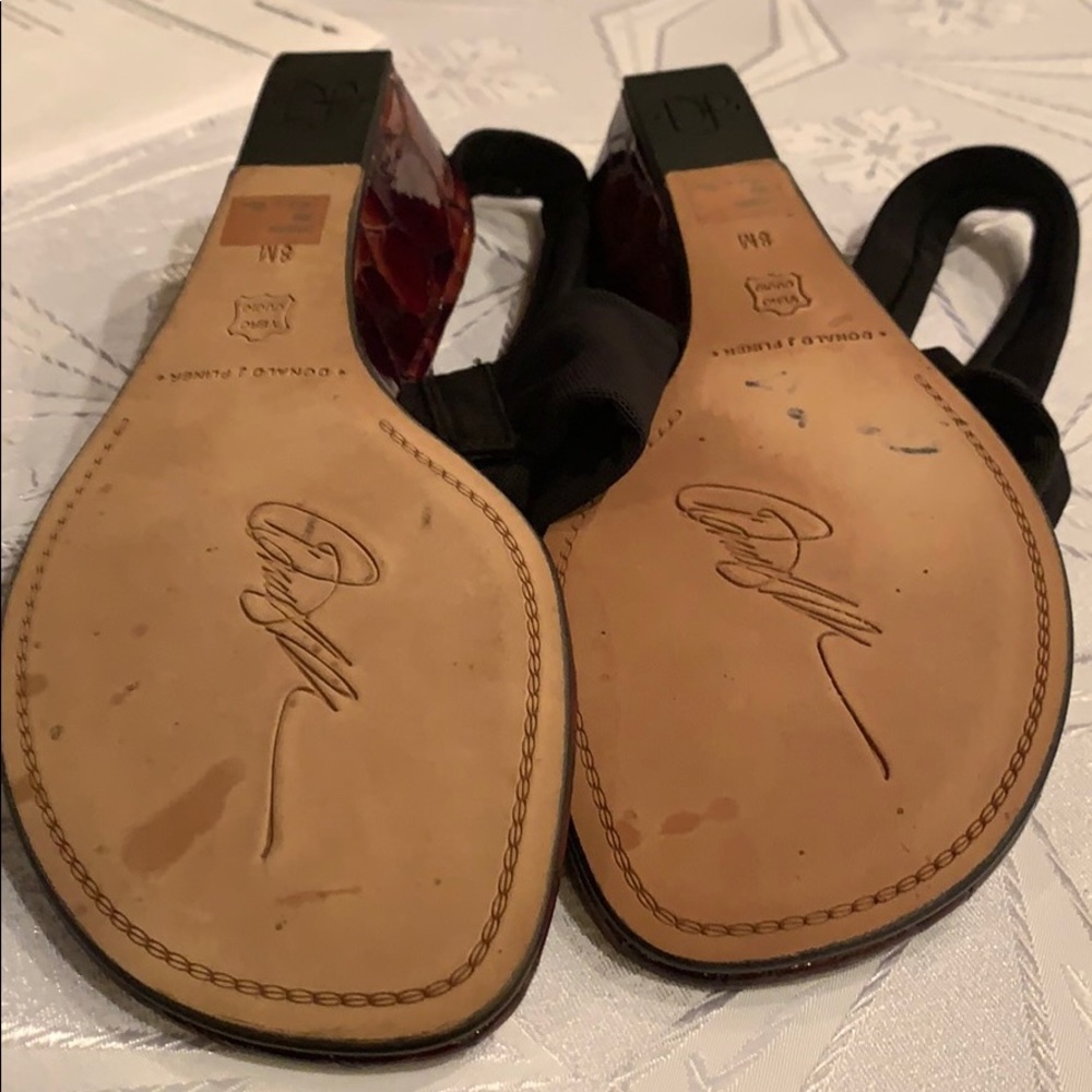 DONALD J PLENER  WEDGE SANDALS - Picture 6 of 8